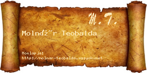 Molnár Teobalda névjegykártya